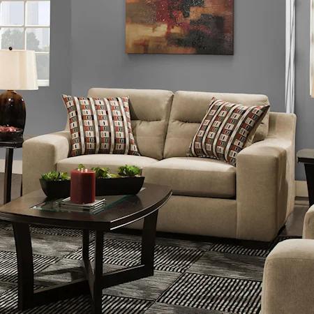 Loveseat with Casual Contemporary Style